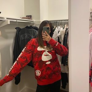 AAPE Red Sweatshirt